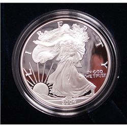 2004 Proof American Silver Eagle. Original mint packaging.
