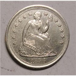 1856 half dime  XF/AU