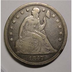 1847 Seated Liberty $  VF