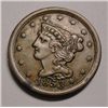 Image 1 : 1853 half cent  XF  VERY SCARCE LISTS $100 REDBOOK
