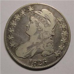 1826 Bust half $  borderline VF