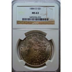 1884O Morgan $ NGC63
