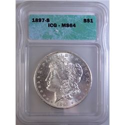 1897S Morgan $  ICG64