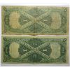 Image 2 : 2  1917 $1 US notes  a G/VG and a Fine