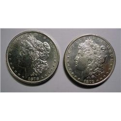 1878S and 1879 MS62 Morgan $'s