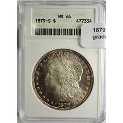 1879S  Morgan $  ANACS 64