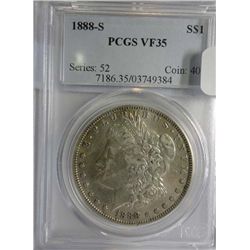 1888S Morgan $  PCGS35 really a solid XF