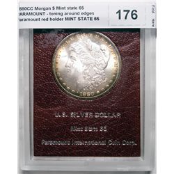 1880CC Morgan $ Mint state 65 PARAMOUNT