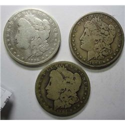 1894O G-94S Fine-95O VG cleaned  Morgan $