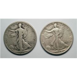 1934D  XF and a VG 38D Walker half $