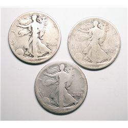 1916PD and 1921S Walker half $  G/VG