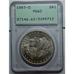 1883O  Morgan silver $  PCGS62