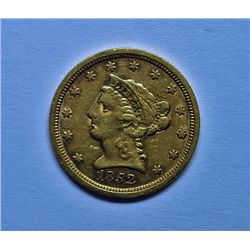 1852 $2 1/2  Gold  VF
