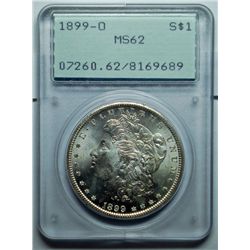 1899O  Morgan silver $  PCGS62