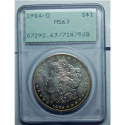 1904O  Morgan silver $  PCGS63