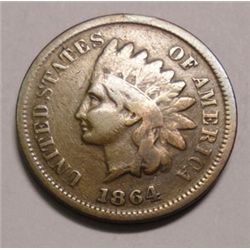 1864L Indian penny  VG SCARCE VARIETY  with