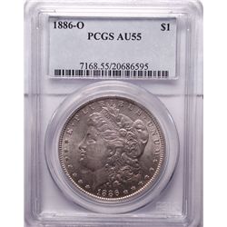 1886O Morgan $ PCGS55  MS60 GS bid = $550