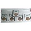 Image 1 : 5 PC NGC slabbed BINION $ set in presentation red box with story