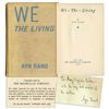 Image 1 : Ayn Rand ''We the Living'' 1st Ed. Signed