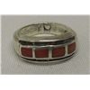 Image 2 : Vintage Native American Inlay Coral Ring