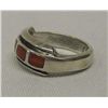 Image 4 : Vintage Native American Inlay Coral Ring