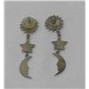 Image 4 : Sun, Moon, Star, Silver Dangle Pierced Earrings