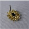 Image 2 : Sapphire and CZ stone post earrings