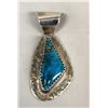 Image 1 : Navajo Sterling Turquoise Pendant by Jackson