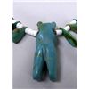 Image 3 : Navajo Green Turquoise Bear Fetish Necklace