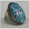 Image 1 : Man's Ring Natural Turquoise Sterling Silver