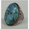 Image 2 : Man's Ring Natural Turquoise Sterling Silver