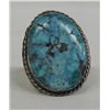 Image 3 : Man's Ring Natural Turquoise Sterling Silver