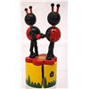 Image 2 : Painted Wood Push Button Toy Dancing Ladybugs