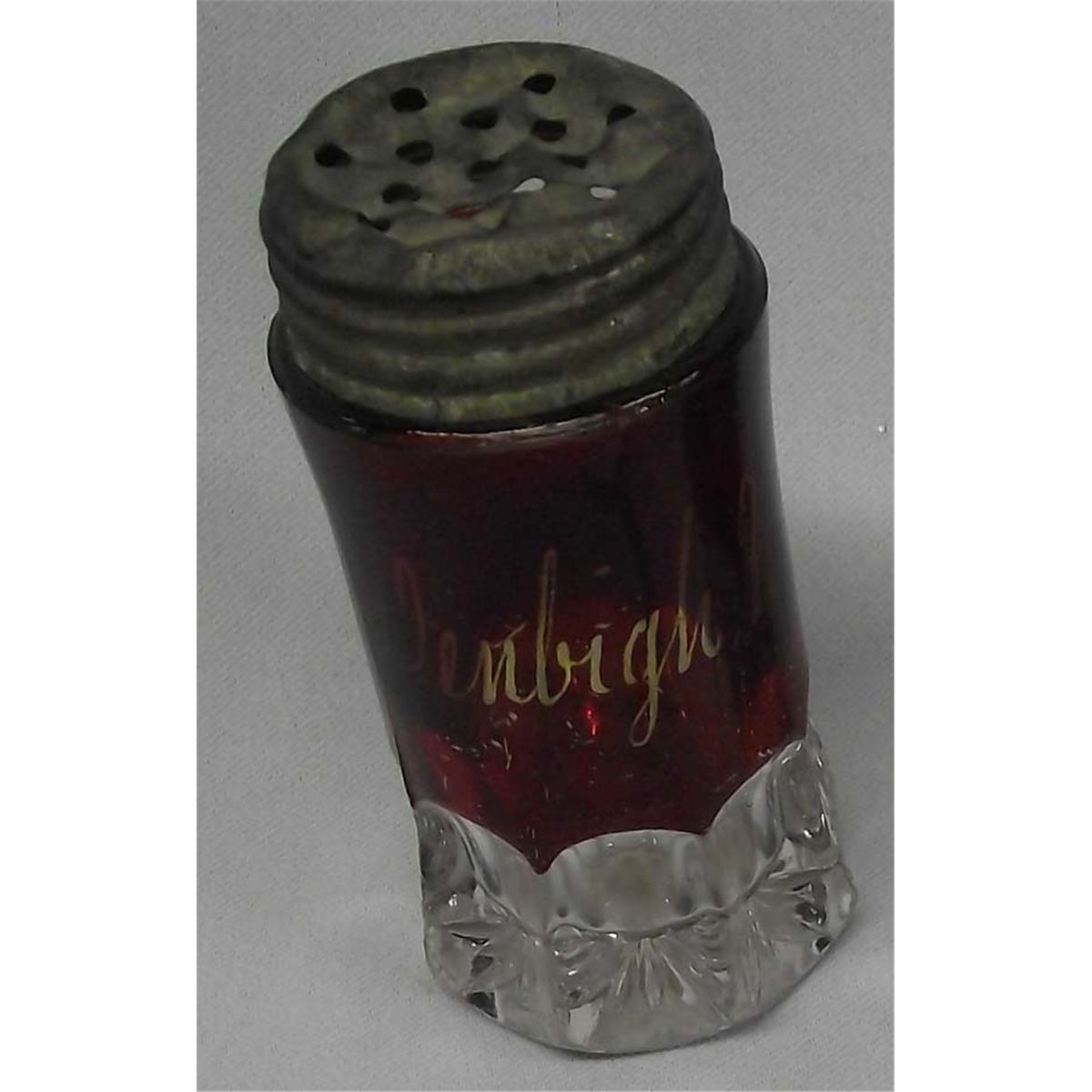 Ruby Flashed & Cut Glass Salt & Pepper Shakers