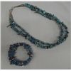 Image 1 : Turquoise and Silver Nugget Necklace & Bracelet