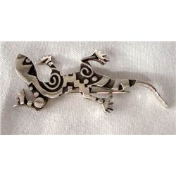 Native American Sterling Lizard Pin