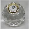 Image 1 : Cut Crystal Paperweight Desk Clock