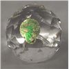 Image 2 : Cut Crystal Paperweight Desk Clock