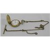Image 1 : Antique Pocket Watch & Chain