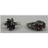 Image 2 : Garnet & Marquisite Silver Cocktail Rings, 2 Rings