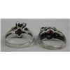 Image 5 : Garnet & Marquisite Silver Cocktail Rings, 2 Rings