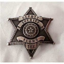 Silver Sheriff's Badge from Alamo, Texas
