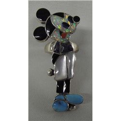 Zuni Mickey Mouse Ring Artist Mark