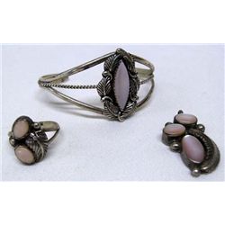Navajo Silver Bracelet, Ring & Pendant