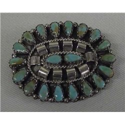 Zuni Silver & Turquoise Pin/Pendant
