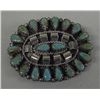 Image 1 : Zuni Silver & Turquoise Pin/Pendant