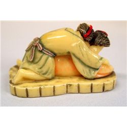 Japanese Composition Figurine Man on Woman