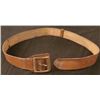 Image 1 : OFFICER'S WWII WIDE LEATHER DRESS BELT W/ BRASS BUCKEL