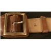 Image 2 : OFFICER'S WWII WIDE LEATHER DRESS BELT W/ BRASS BUCKEL