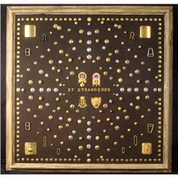 FRENCH FOREIGN LEGION LOT MILITARY SHAKO PLATES BUTTONS